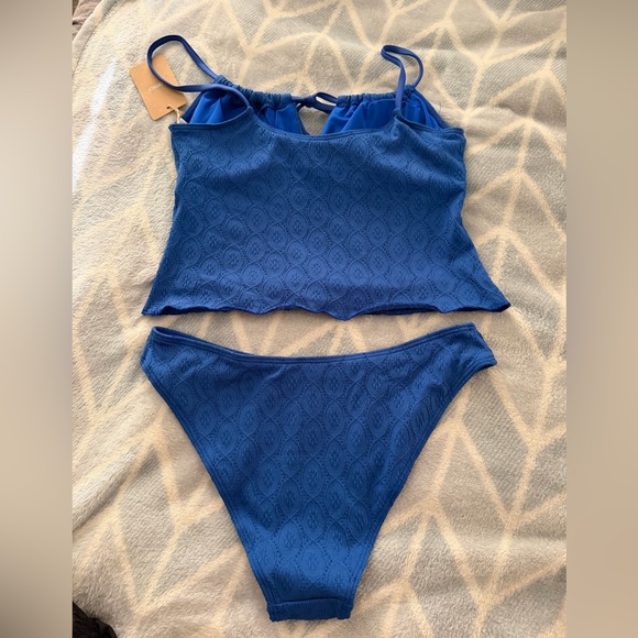 Samiol Blue Textured Bikini Set - Picture 5 of 6